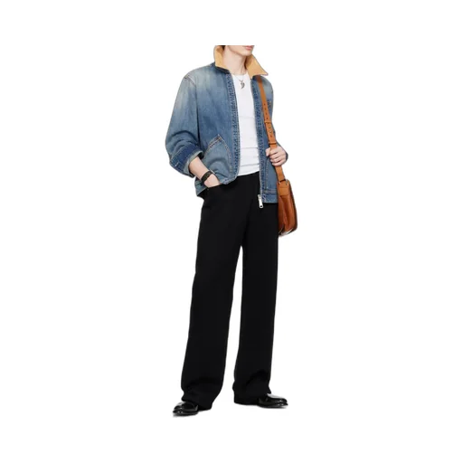 Wide-Leg Logo Patch Jeans