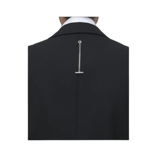 Stud Embellished Embroidered Single-Breasted Jacket