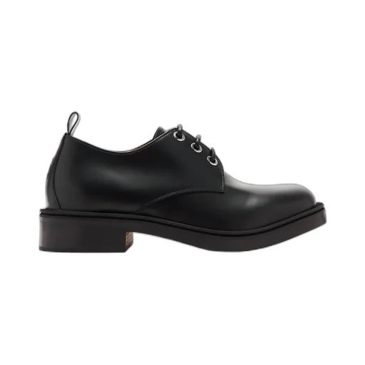 Round-Toe Lace-Up Derby Shoes