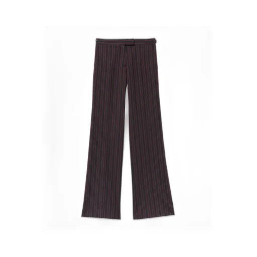 Pinstriped Low-Rise Trousers