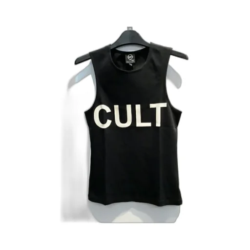 Black Lettered Pattern Vest