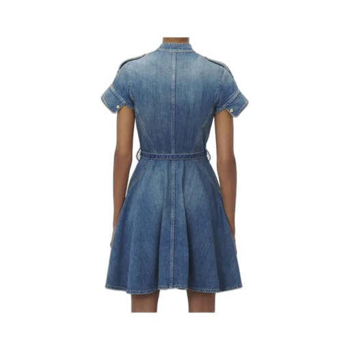 Short-Sleeve Shirt Denim Mini Dress