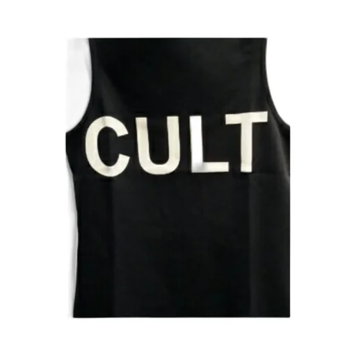 Black Lettered Pattern Vest