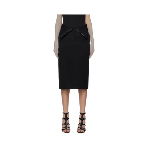 Zip Detailed Midi Skirt