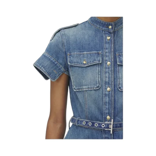 Short-Sleeve Shirt Denim Mini Dress