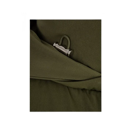 Peplum Drawstring Waist Puffer Jacket