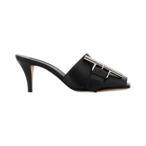 Buckle Detailed Slip-On Sandals