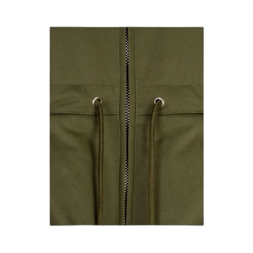 Peplum Drawstring Waist Puffer Jacket