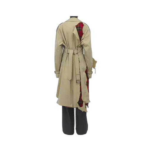 Distressed Macqueen Tartan Trench Coat