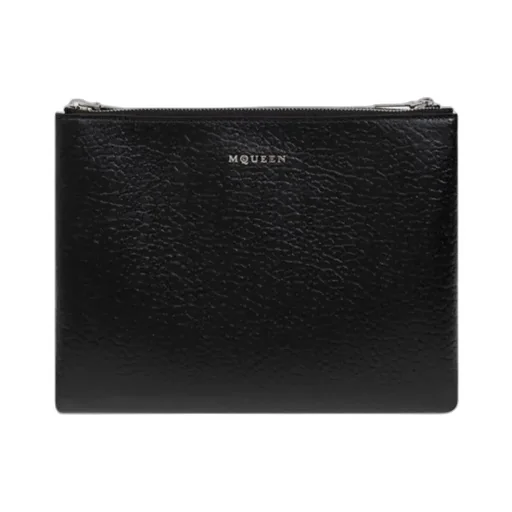 Logo Lettering Zipped Clutch Bag