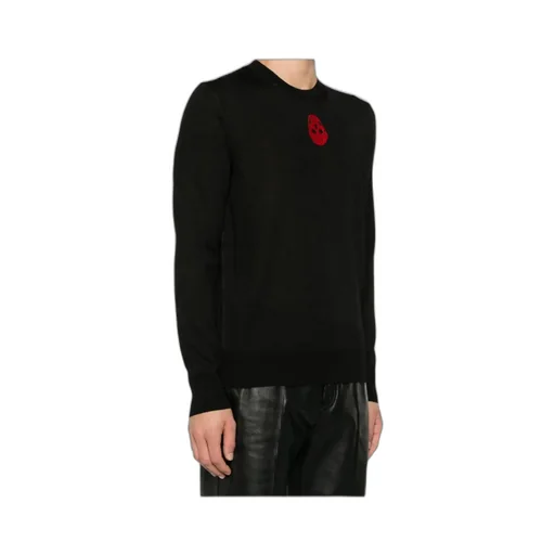 Skull Embroidered Knitted Jumper