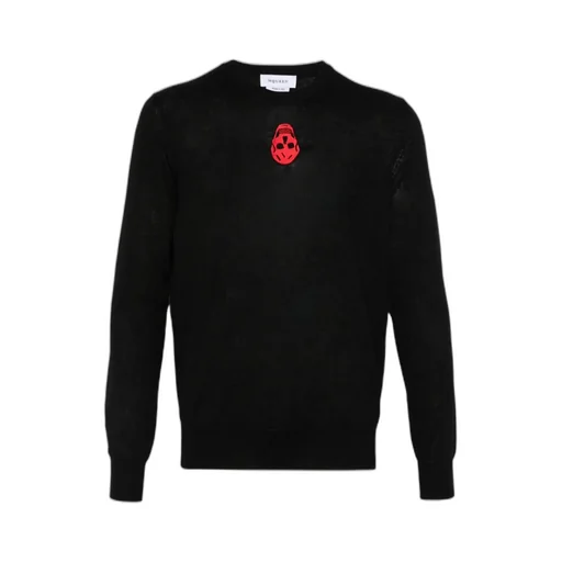 Skull Embroidered Knitted Jumper