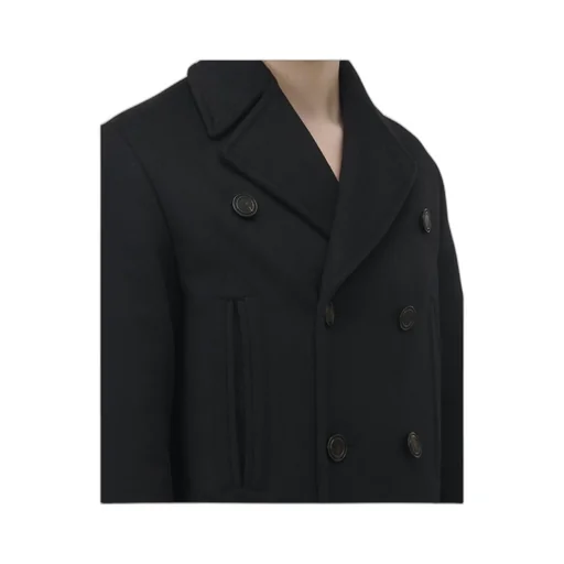 Double Breasted Felt Peacoat