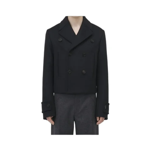Double Breasted Felt Peacoat