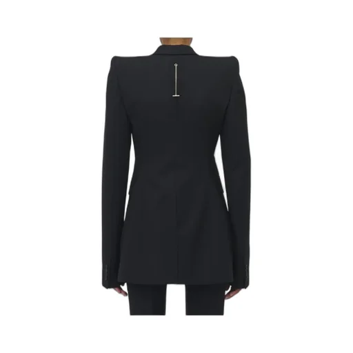 Stacked Shoulder Single-Breasted Jacket