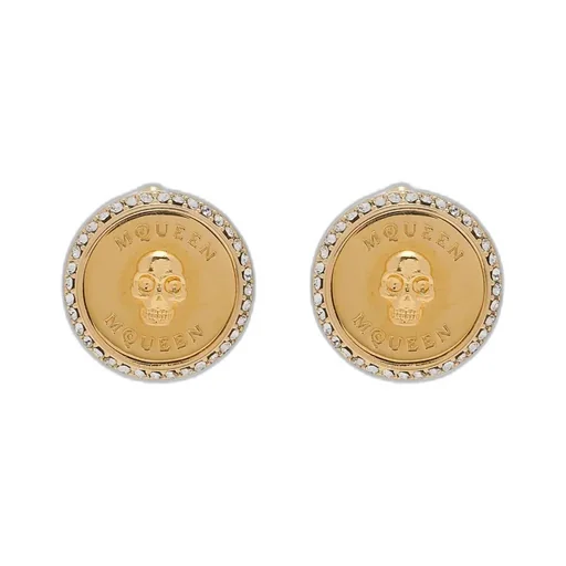 Skull Embellished Round Earrings