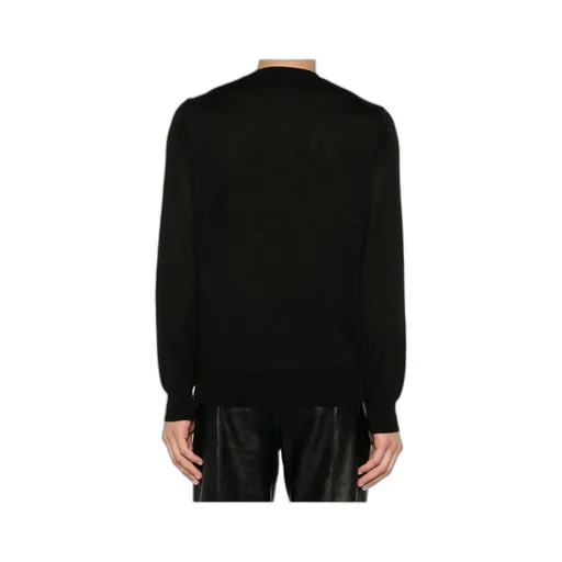 Skull Embroidered Knitted Jumper