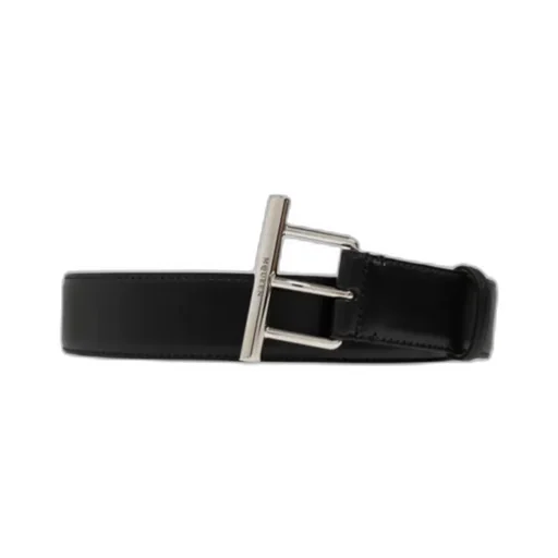 T-Bar Buckled Logo Engraved Belt