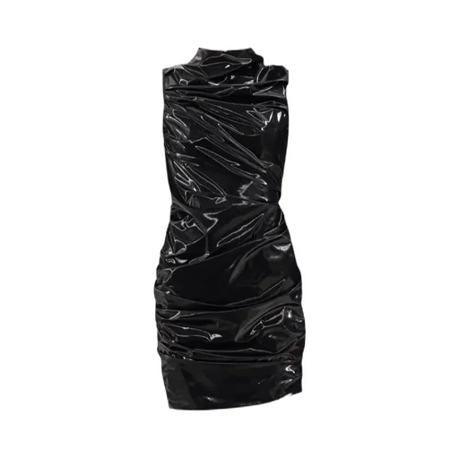 Laminated Jersey Mini Dress