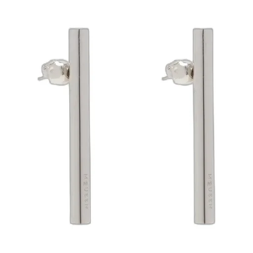 Cross-Bar Logo Engraved Earrings