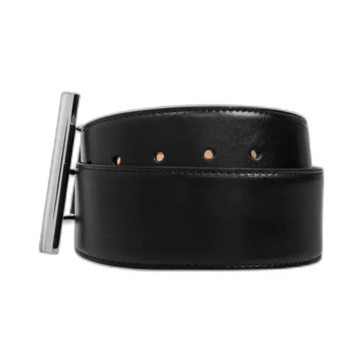 T-Bar Buckled Logo Engraved Belt