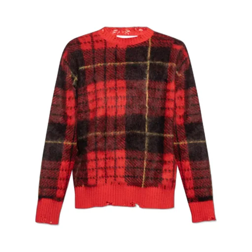 Check Pattern Distressed Jumper