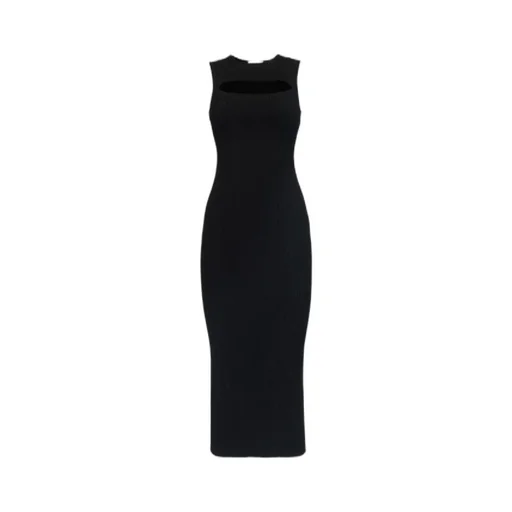 Cut-Out Knitted Sleeveless Dress