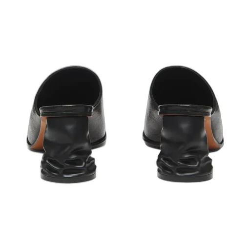 Crush Heeled Slip-On Mules