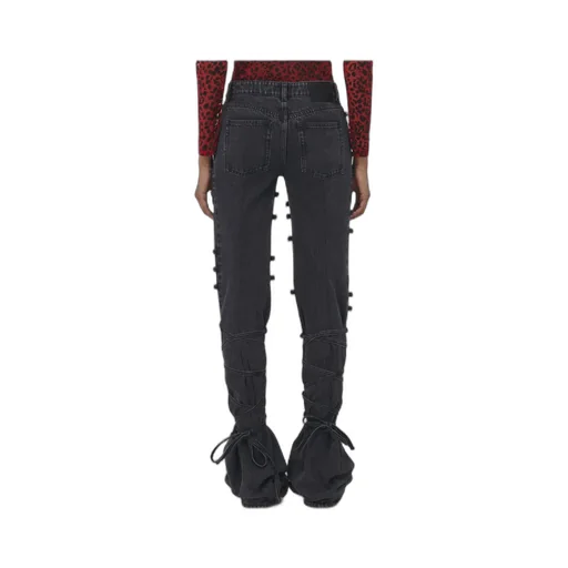 Low-Rise Tied Jeans