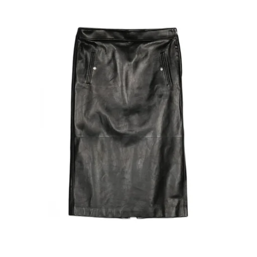 Low-Rise Leather Skirt