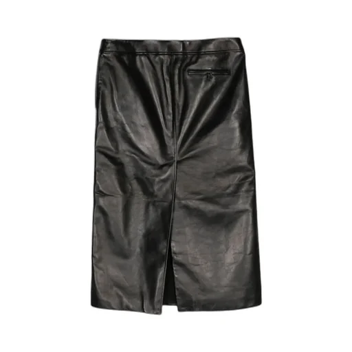 Low-Rise Leather Skirt