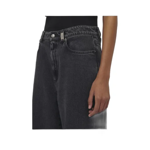 Wide-Leg Skull Plaque Jeans