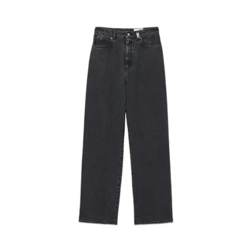 Wide-Leg Skull Plaque Jeans