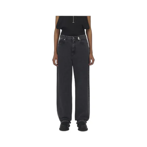 Wide-Leg Skull Plaque Jeans
