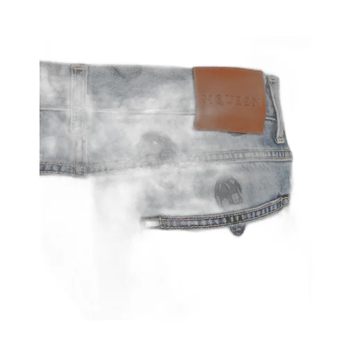 Skull Printed Straight-Leg Jeans
