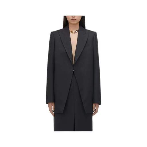 Pinstripe Pattern Blazer