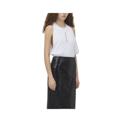 Draped Ribbed Tank Top