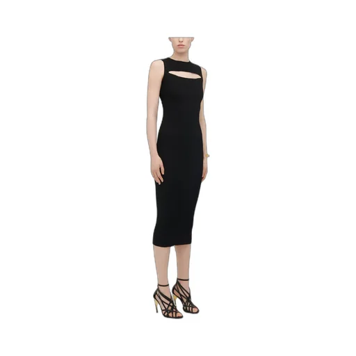 Cut-Out Knitted Sleeveless Dress