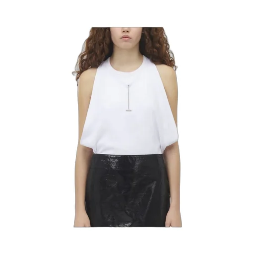 Draped Ribbed Tank Top