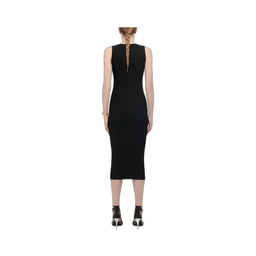 Cut-Out Knitted Sleeveless Dress