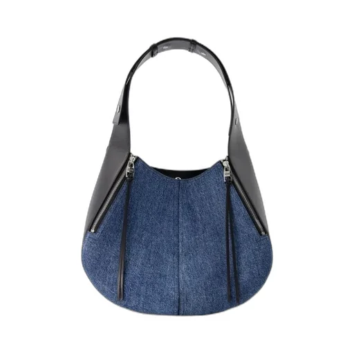 The Skull Denim Hobo Bag