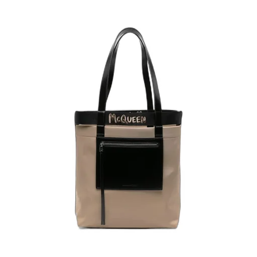 Logo-Embroidered Top Handle Bag