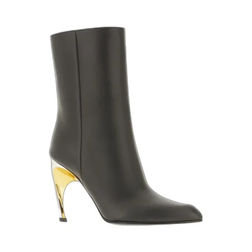 95Mm Leather Ankle Boots