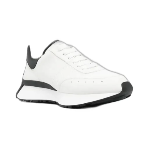 Logo Printed Mesh Lace-Up Sneakers