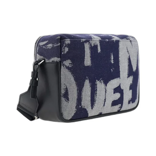 Graffiti-Logo Pattern Shoulder Bag