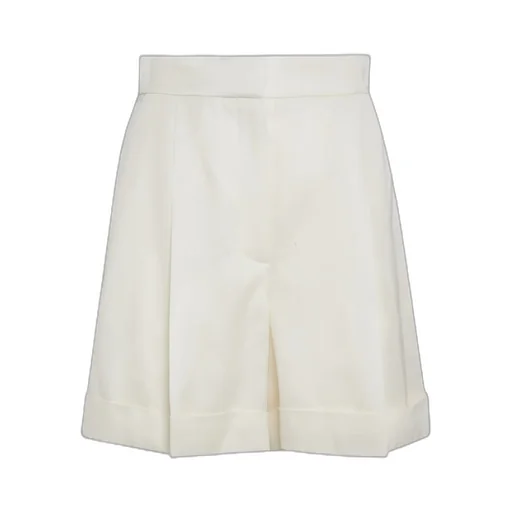 Pressed-Crease High-Waist Shorts