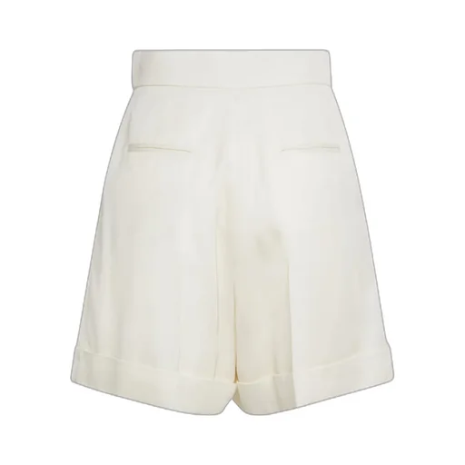 Pressed-Crease High-Waist Shorts