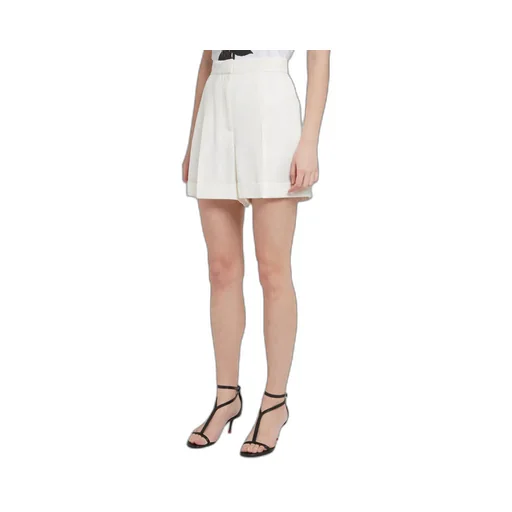 Pressed-Crease High-Waist Shorts