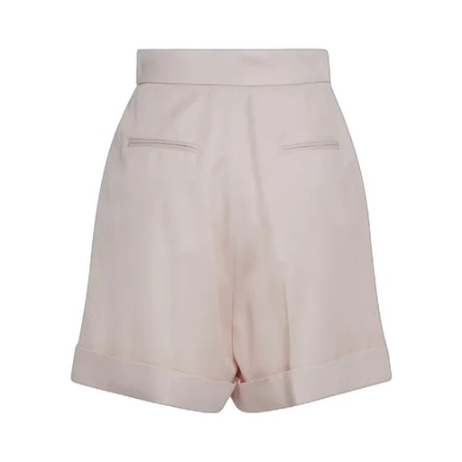 High-Waist Pleated-Detail Shorts