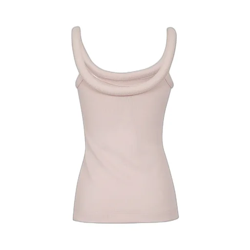 3D-Detailed Sleeveless Ribbed Top